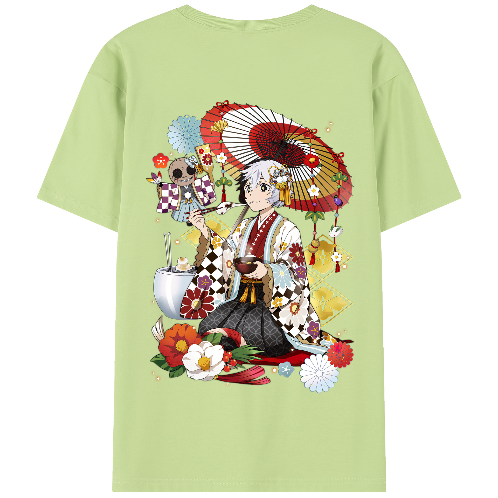 （画像用） 文豪ストレイドッグス Bungo Stray Dogs 綿100％半袖Tシャツ（背面プリント）